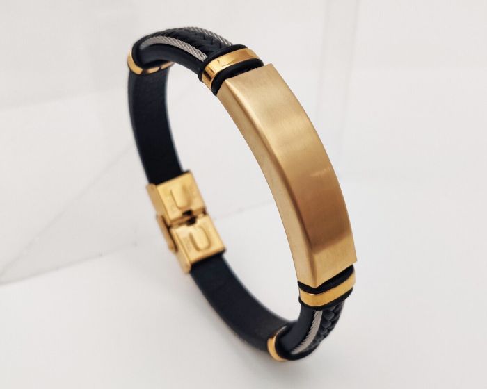 Genuine leather bracelet R0472
