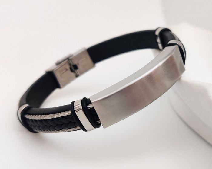 Genuine leather bracelet R0473