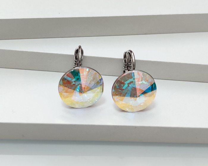 Earrings with Swarovski crystals 1.4 cm - 86