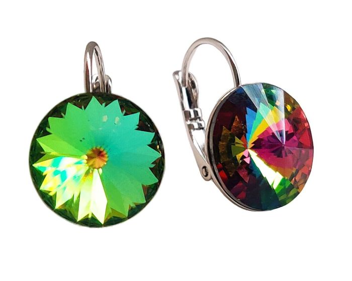 Earrings with Swarovski crystals 1.4 cm - 06