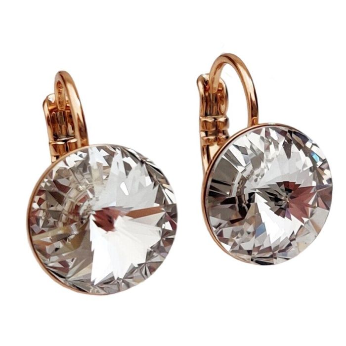 Earrings with Swarovski crystals 1.4 cm - 01