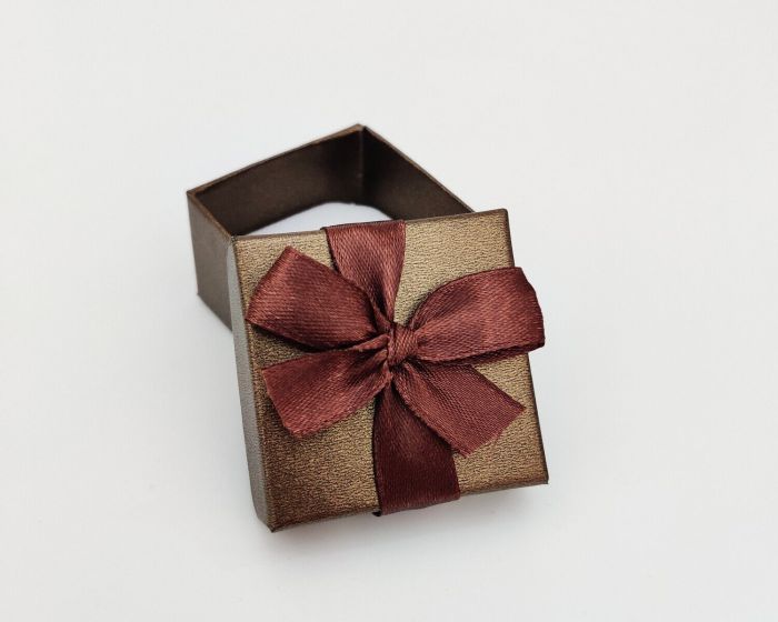 Gift box with ribbon 91701/Brown