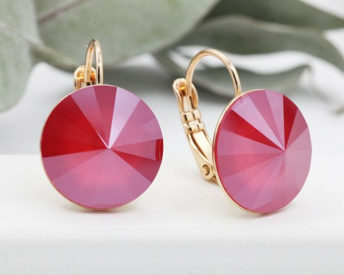 Earrings with Swarovski crystals 1.4 cm - 65