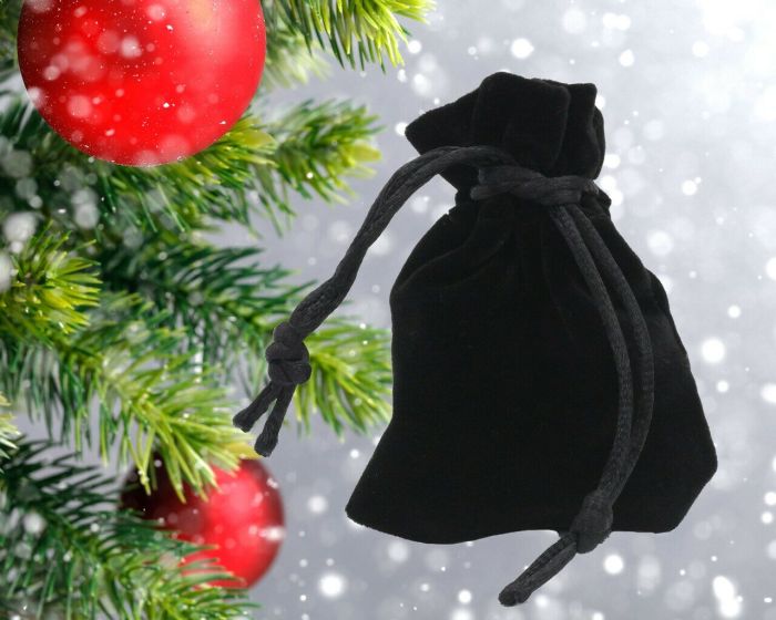 Gift bag, velvet (8.5 x 6.5 cm) G1012/Black