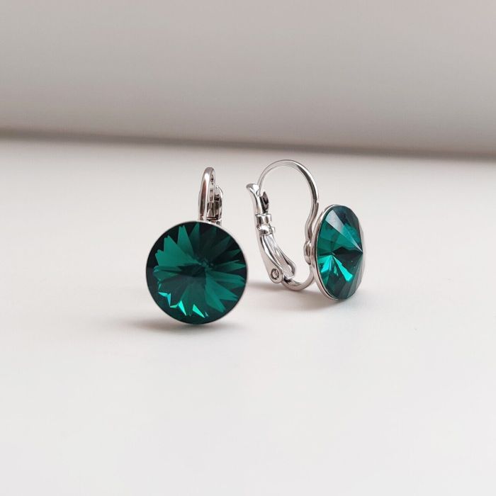 Earrings with Swarovski crystals 1 cm - 66