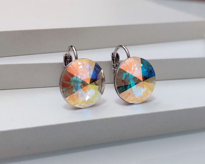 Earrings with Swarovski crystals 1.4 cm - 86