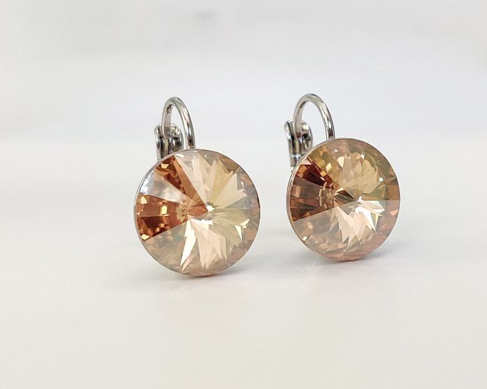 Earrings with Swarovski crystals 1.2 cm - 10