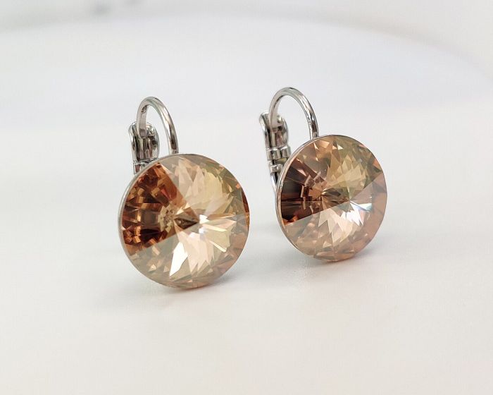 Earrings with Swarovski crystals 1.2 cm - 10
