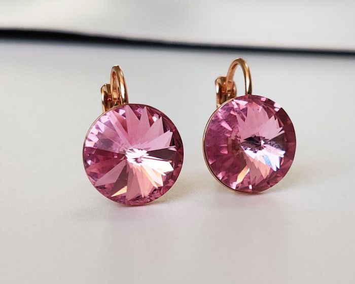 Earrings with Swarovski crystals 1.2 cm - 57