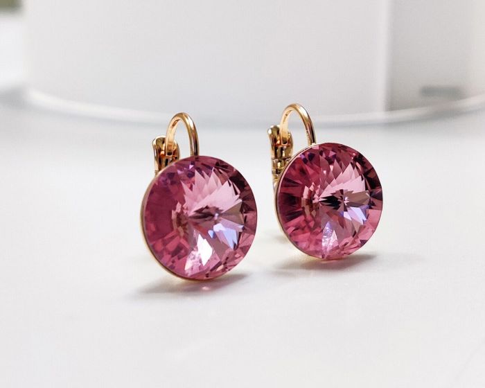 Earrings with Swarovski crystals 1.2 cm - 57