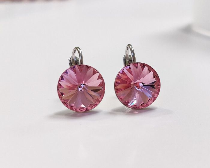 Earrings with Swarovski crystals 1.2 cm - 58