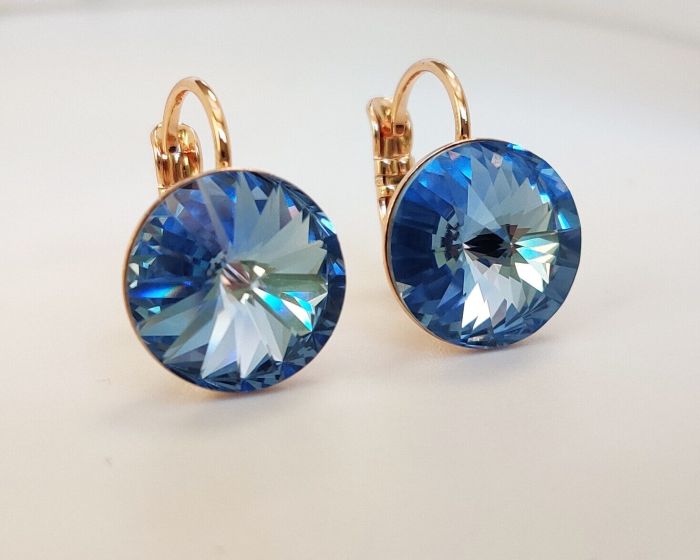 Earrings with Swarovski crystals 1.2 cm - 61