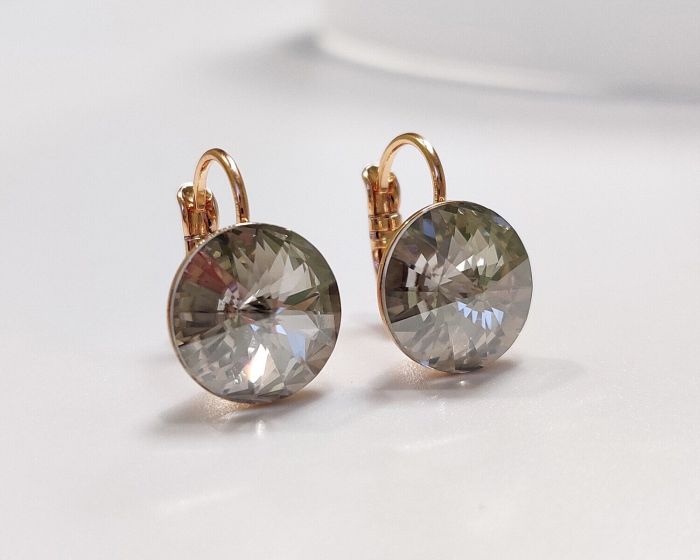 Earrings with Swarovski crystals 1.2 cm - 73