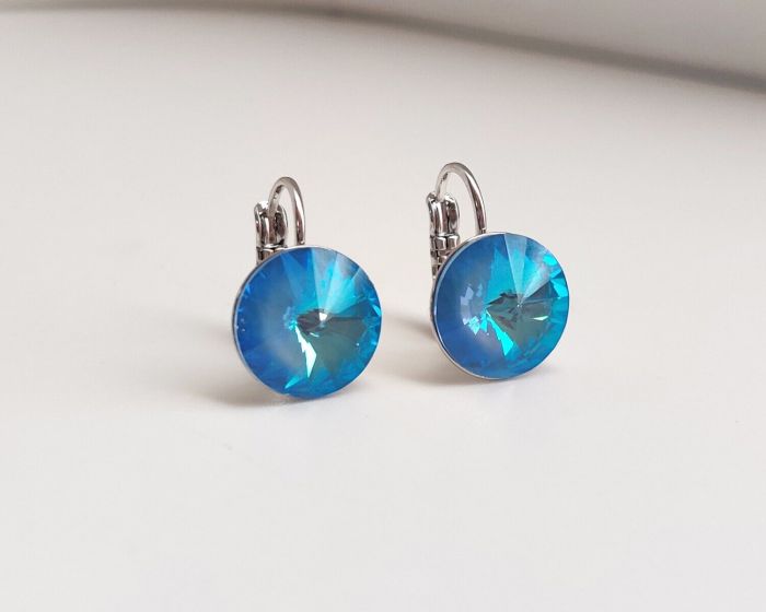 Earrings with Swarovski crystals 1.2 cm - 82