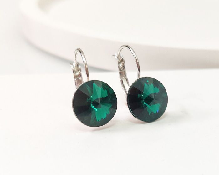 Earrings with Swarovski crystals 1.2 cm - 64