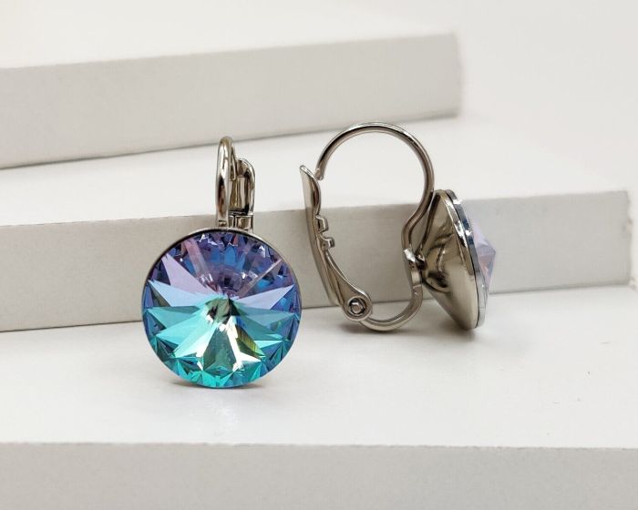 Earrings with Swarovski crystals 1.4 cm - 04