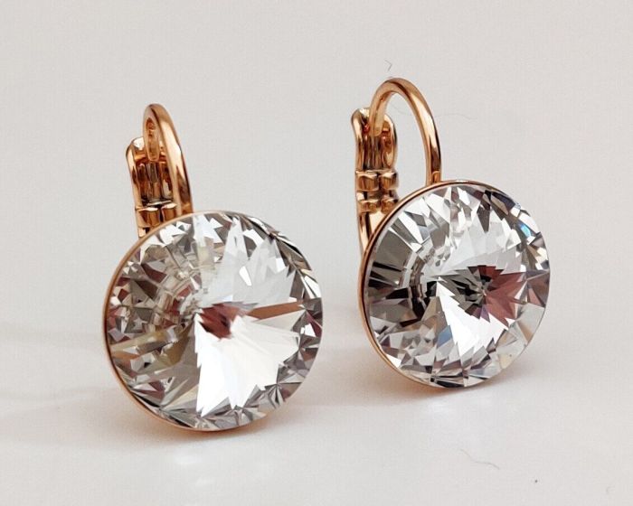 Earrings with Swarovski crystals 1.4 cm - 01