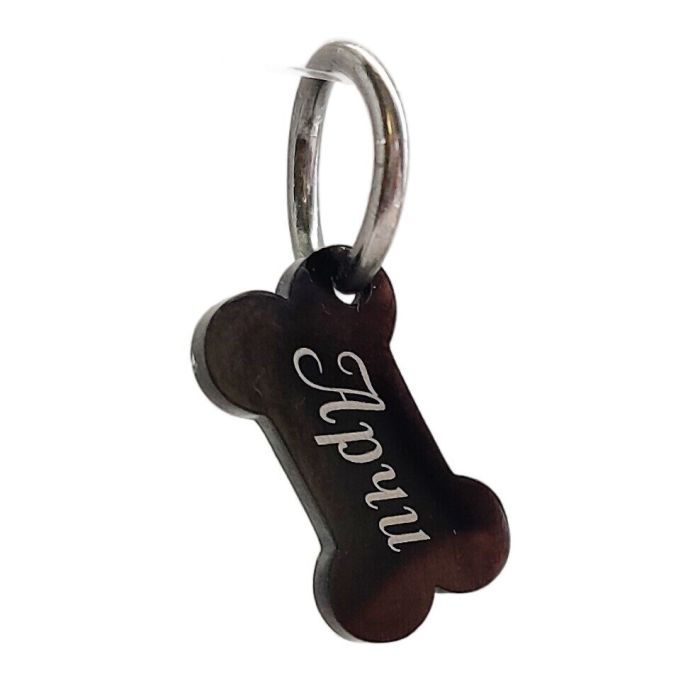 Dog tag with custom engraving DOG1.5 Black
