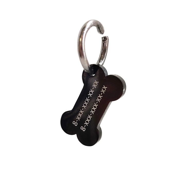 Dog tag with custom engraving DOG1.5 Black