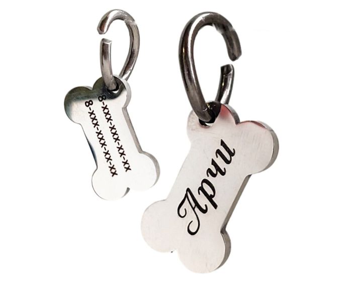 Dog tag with custom engraving DOG1.5 Steel