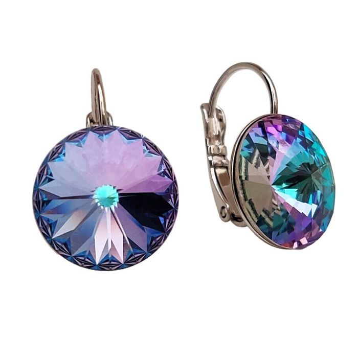 Earrings with Swarovski crystals 1.4 cm - 04