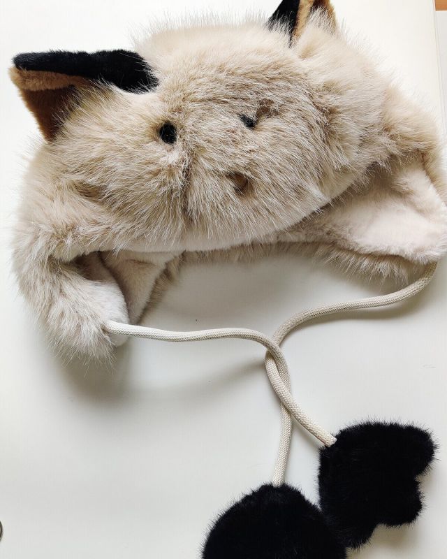 Hat with ears R2194 (Cream)