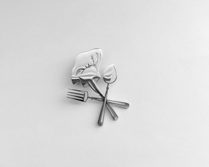 Steel brooch R266474907180