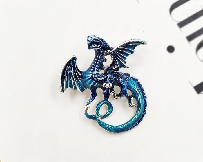 Blue Water Dragon Brooch G721174907180