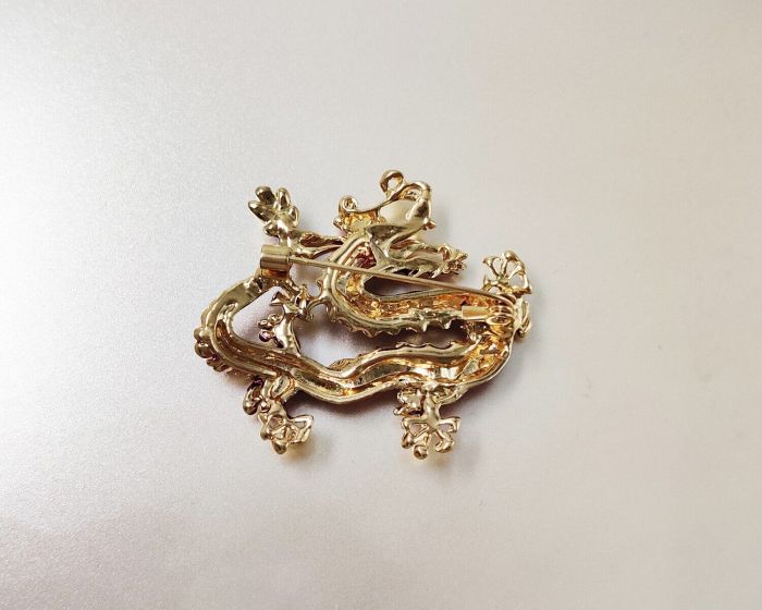 Golden Dragon Brooch G738375907195