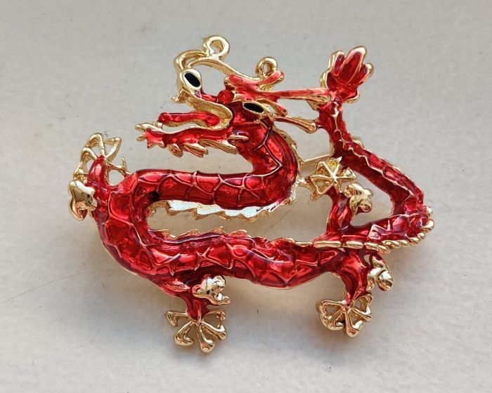 Golden Dragon Brooch G738175907195