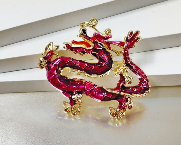 Golden Dragon Brooch G738275907195