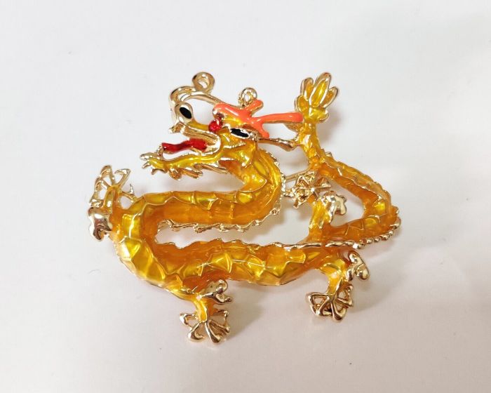 Golden Dragon Brooch G738375907195