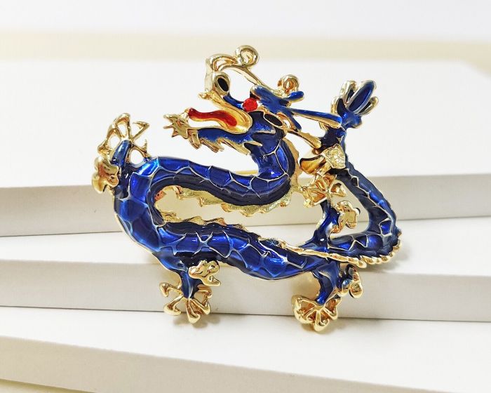 Golden Dragon Brooch G738475907195