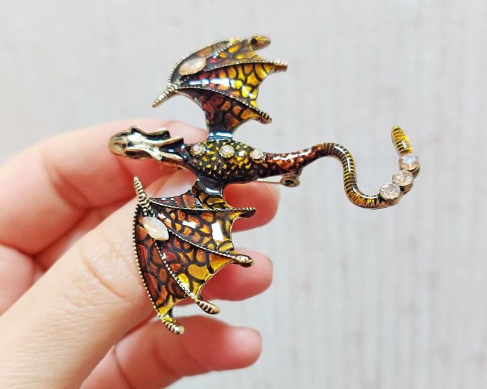 Flying Dragon Brooch Pendant G738675907195