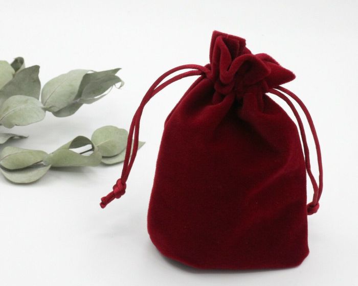 Gift bag, velvet (10*15cm) G1007 / Red