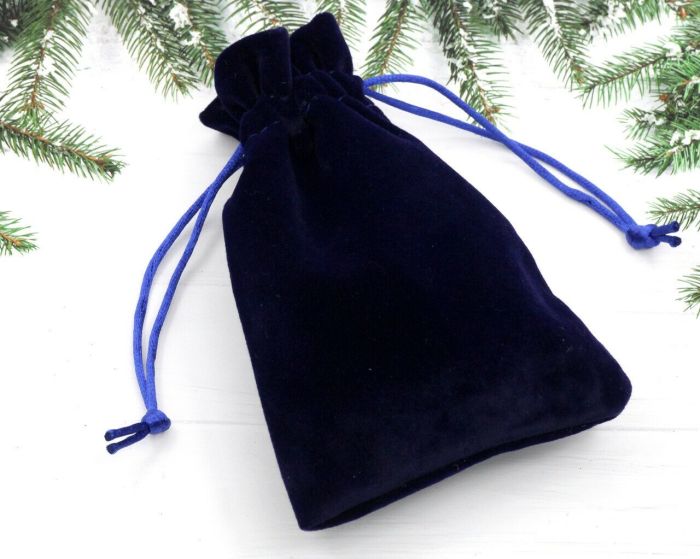 Gift bag, velvet (10 x 15 cm) G1008/Blue