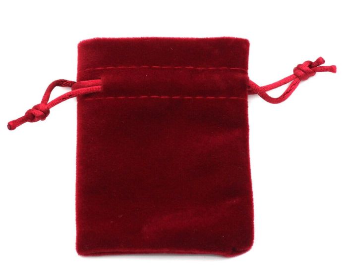 Gift bag, velvet (8.5*6.5cm) G1010/ Red
