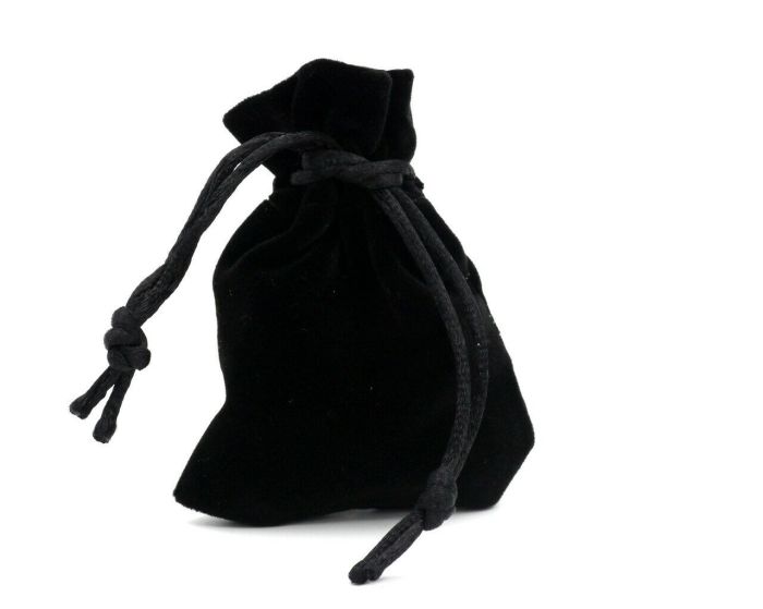 Gift bag, velvet (8.5 x 6.5 cm) G1012/Black