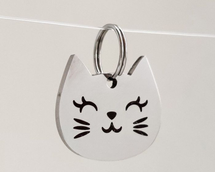 Cat tag with custom engraving CAT_2 Steel