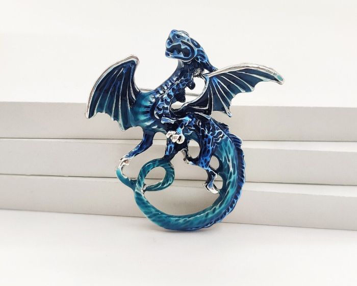 Blue Water Dragon Brooch G721174907180