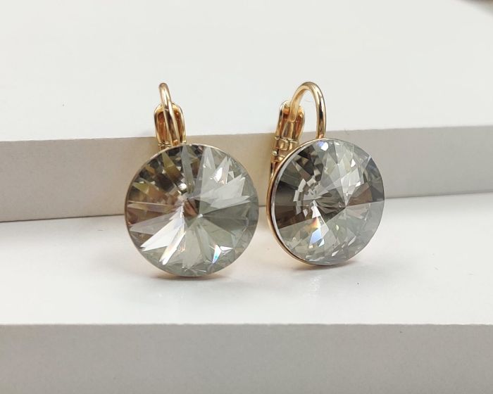 Earrings with Swarovski crystals 1.2 cm - 73