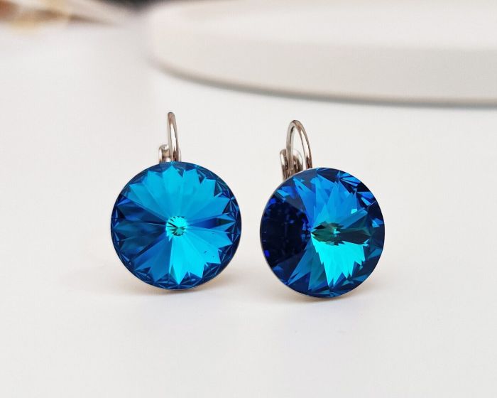 Earrings with Swarovski crystals 1.4 cm - 96