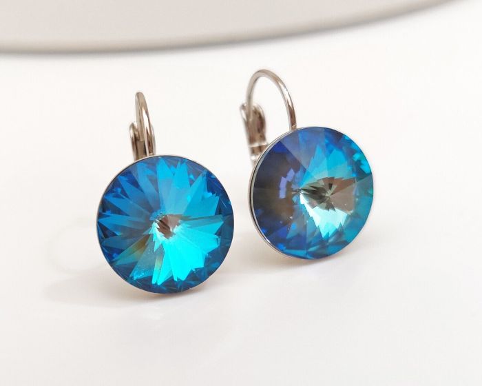 Earrings with Swarovski crystals 1.4 cm - 36